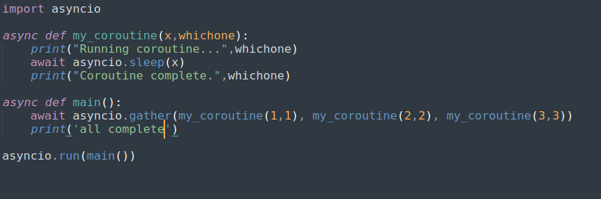 Asynchronous Operations (Coroutine) in Python